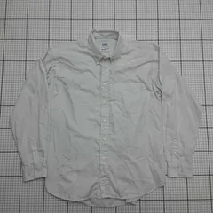 ◇ ⊂ 【グローバルワーク】GW242077AD ホワイト系 長袖シャツ Sサイズ ポリエステル100％ メンズ E  【1508260034449】