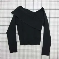 ◇ ⊂ 【ナイスクラップ NICE CLAUP】オフショルダーリブニット ブラック系 サイズF レディース E  【1508260034531】