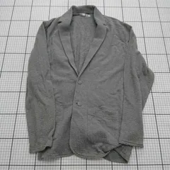 ◇ ⊇ 【イッカ ikka】ジャケット グレー系 XLサイズ ポリエステル混 ワッフル生地 メンズ E  【1509190043358】