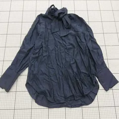 ◇ ⊂ 【インディヴィ INDIVI】127-84306 ボウタイ ブラウス ネイビー系 日本製 05サイズ レディース E  【1509190043785】