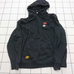 ◇ ⊇ 【ナイキ NIKE】XXL ブラック系 マルチロゴ パーカー プルオーバー フーディー メンズ E  【1509190043655】