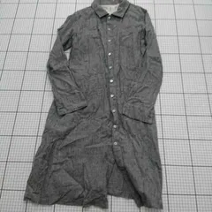 ◇ ⊂ 【プリット prit】長袖シャツワンピース 綿麻 グレンチェック柄 日本製 グレー系 レディース E  【1509190043648】