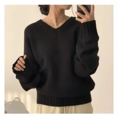 エイブリー ブラック Vネック ニット