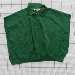 ◇ ⊂ 【ダブルネーム DOUBLE NAME】212-952130 コットンポロシャツ グリーン系 Fサイズ レディース E  【1509190044072】