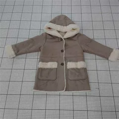 ◇ ⊇ グローバルワーク GLOBAL WORK キッズ フード付きボアコート ベージュ系 120cm 女の子 E  【1511060024725】