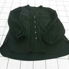 ◇ Θ ビス ViS BVH-80510-B プリーツスリーブブラウス ブラック系 レディースF E  【1511060024602】