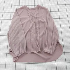 ◇ Θ ビス ViS BVH-80510-B プリーツスリーブブラウス ピンク系 レディース F E  【1511060025036】