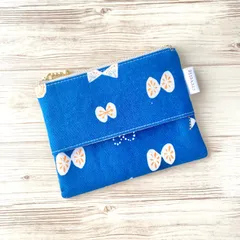 ハンドメイド ポケットティッシュポーチ 北欧 リボン ちょうちょ