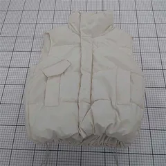 ◇ ⊇ クレア CLEA ダウン風中綿ベスト アイボリー Mサイズ レディース E  【1511060026071】