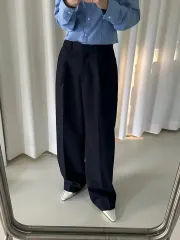 ワイド ロング スラックス スモール ネイビー