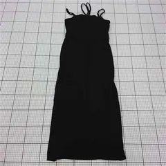 ◇ ⊂ ワンピース ジュノア JUNOAH キャミソールロングワンピース ブラック系 レディース E  【1511060028686】
