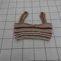 ◇ ⊂ ザラ ZARA KNIT ボーダー ニットキャミソール ベージュ系 レディース M E  【1511060028877】