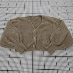 ◇ ⊇ ルエレ Louere シャギーニットカーディガン ベージュ系 M レディース E  【1511060030139】