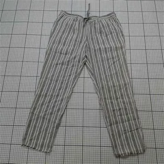 ◇ Θ コムサイズム COMME CA ISM 47-50PF14 ストライプパンツ メンズ Lサイズ グレー系 E  【1511120014604】