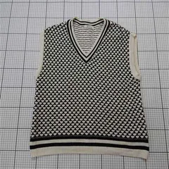 ◇ ⊇ ニコアンド niko and ... S222WF03AD ジオメトリック柄ニットベスト レディース Fサイズ E  【1511120014581】