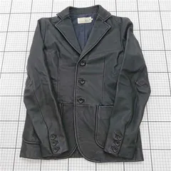 ◇ ⊇ ユナイテッドアローズ ピンクレーベル BASIC レザージャケット ブラック系 S レディース E  【1512010001698】