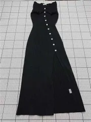 ◇ ⊂ ワンピース ダーリッチ Darich リブニットマキシワンピース ブラック系 レディース Free E  【1512010007683】