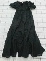 ◇ ⊂ ワンピース リエンダ rienda オフショルダー フリルワンピース ブラック系 M レディース E  【1512010006570】