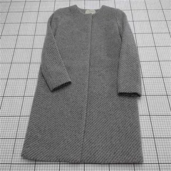 ◇ ⊇ ユナイテッドアローズ UNITED ARROWS ノーカラーコート グレー系 38 レディース E  【1512020008342】