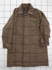 ◇ ⊇ ベノ Beno 033S2109 チェック柄ステンカラーコート ブラウン系 メンズ M E  【1512020011328】