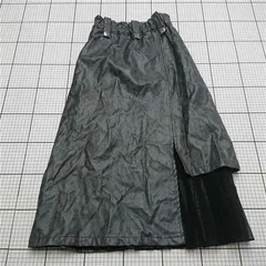 ◇ Θ ウィップスタッフ Whip Staff WS18SS-SK9 合成皮革プリーツ切替スカート S ブラック系 レディース E  【1512020010796】