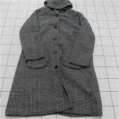 ◇ ⊇ ラジェンヌ La-gemme グレンチェックフード付きロングコート レディース E  【1512020012677】