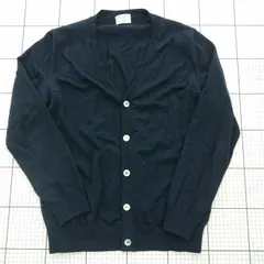 ◇ Θ イタルスタイル ITAL STYLE カーディガン ウール100% ネイビー系 メンズ Mサイズ E  【1512020013902】