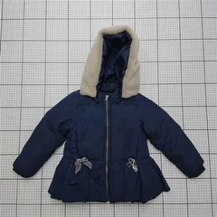 ◇ ⊇ プティマイン petit main フード付き中綿ジャケット 110cm ネイビー系 キッズ E  【1512020014671】