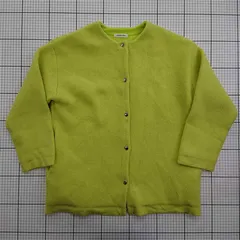◇ Θ ナチュラルクチュール natural couture ノーカラーカーディガン ライトグリーン系 レディース E  【1512020014244】