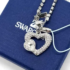 ?良品? SWAROVSKI スワロフスキー ブレスレット ハート チャーム クリスタルストーン キーホルダー ユニセックス 男女兼用 メンズ レディース
