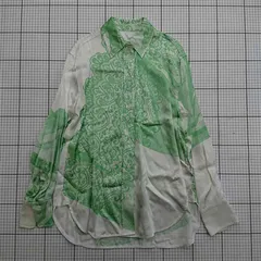 ◇ ⊂ ヴィクトリア・ベッカム Victoria Beckham S22WSH003526D レーヨンシャツ グリーン系 レディース E  【1512020028982】