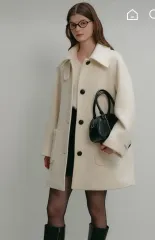 LOOKAST マリ ハーフ ウール コート ミント