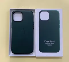 純正品 iPhone 13mini  レザーケース　セコイアグリーン