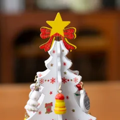 【数量限定】クリスマスツリー 卓上 クリスマスプレゼント 卓上 木製 おもちゃ クリスマス 飾り オーナメント 置物 飾り付け デコレーション 装飾 (グリーン)