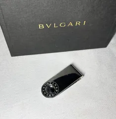 美品 BVLGARI ブルガリ B-ZERO ビーゼロ ロゴ 鏡面スターリングシルバー マネークリップ 財布 ウォレット カードケース SV925 箱あり