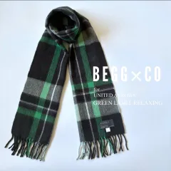 BEGG&CO / UNITED ARROWS GREENLABEL RELAXING 別注　ウールアンゴラ、カ　タータンチェック　マフラー