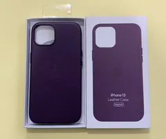 純正品 iPhone 13 MagSafe対応 レザーケース　ダークチェリー