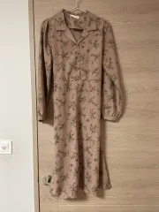 小花柄ロングワンピース ピンク