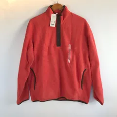 タグ付き UNIQLO フリースボタンナッププルオーバー メンズ XL レッド 3082202512270051