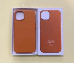 Apple新品iPhone 13 純正品 レザーケース ゴールデンブラウン