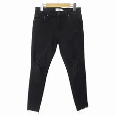 アズールバイマウジー AZUL by moussy クラッシュデニムスキニー2 パンツ L 黒