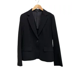 セオリー Theory テーラードジャケット 1ボタン ステッチ ブラック サイズ4 L相当