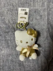 新品 Sanrio ハローキティ GOLD キーホルダー ぬいぐるみ 13cm
