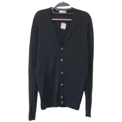 zk4 JOHN SMEDLEY ジョンスメドレー Ｖネックカーディガン　ウール100% 黒　ブラック　メンズ　Mサイズ　シンプル　無地　定番人気