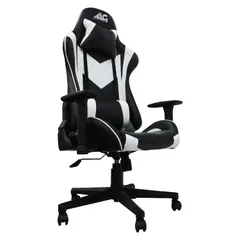 【数量限定】ホワイト＆ブラック ゲーミングチェア 67×67×124cm e-sports 体を包み込むバケットシート形状 アローン(Allone) 着脱式ヘッドレスト＆ランバーサポート 165°無段階リクライニング ALGA-GMCWAK