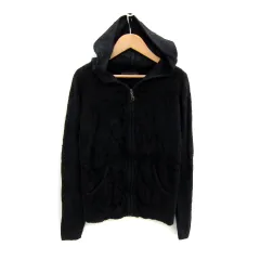 ベアフットドリームス BAREFOOT DREAMS ジャケット パーカー ミドル丈 無地 ジップアップ パイル生地 XS 紺 ネイビー /SY29のサムネイル