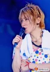 【中古】生写真(ジャニーズ) HIROSHIMA 0721-0722：関ジャニ∞/安田章大/ライブフォト・上半身・衣装白・ピンク・青の水玉模様・右手マイク・白のタオル/えっ! ホンマ!? ビックリ!! TOUR 2007