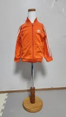アディダス キッズ オレンジ トレーナー ジャケット