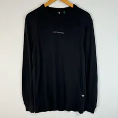 G-STAR RAW ジースターロウ 長袖 Tシャツ ロゴプリント ブラック Sサイズ メンズ 古着 モード ストリート
