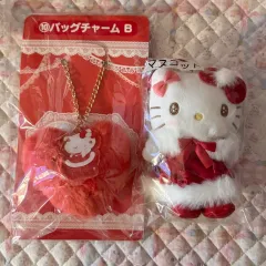 ハローキティ 当たりくじ 2個付き ハート バッグチャーム ＋ マスコット ぬいぐるみ キーホルダー